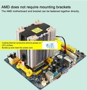 Resim Prestigegoods Intel 775/1150/1151/1155/1156/1366 Amd İçin Yüksek Kaliteli Led Cpu Soğutucu Fan Isı Emici 