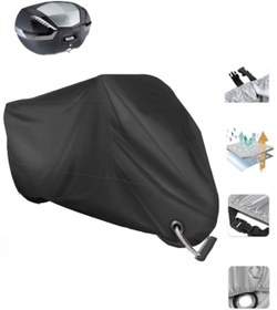 Resim Autorez Kuba Pikap 200 Max SİYAH Motor Branda Arka Çanta Uyumlu -KİLİT UYUMLU 