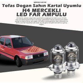 Resim Tofaş Dogan Şahin Kartal Uyumlu Mercek Led Xenon Çift Renk Şimşek Etkili 