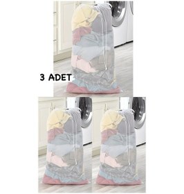 Resim 3 Adet Lüx Büyük 60x80 Perde Ve Çamaşır Yıkama Filesi Tr Beyaz Diğer 