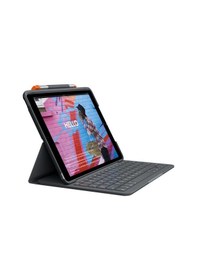 Resim Logitech Slim Folio Apple Uyumlu iPad Için Klavyeli Kılıf 10.2 (7&8.Gen) 