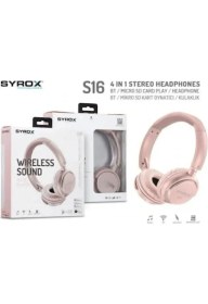 Resim Syrox 5.0 Kulaküstü Kablosuz Bluetooth Kulaklık Hafıza Kartı Girişli 2 Yıl Beyaz 