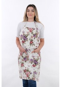 Resim Sweet Ayar Askılı Mutfak Önlüğü Mor Gül 