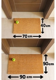 Resim Hoşgeldiniz Yazılı Yeşil Yonca Tasarımlı Kapı Paspası 