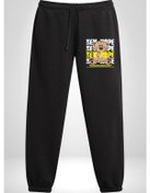 Resim Yeni Umut 3 İplik Erkek Baskılı Siyah Eşofman Altı Siyah 