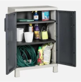 Resim Plastik Bahçe Dolabı, Temizlik Dolabı, Mutfak Dolabı, Plastik Dolap 65*38*93H cm 