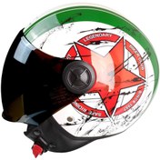 Resim MTS Fx101 Italy Yarım Yazlık Kask Beyaz-yeşil 