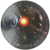 Resim Hfambition Uzay Desenli 1000 Parça Dıy Puzzle - Zeka Geliştirici Ev Dekorasyonu Oyuncağı 67.6cm Çap 
