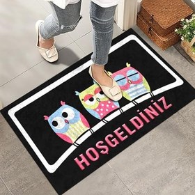 Resim Monnhein Kapı Önü Paspası - Modern ve Şık Kapı Paspası | Ev, Ofis ve Dış Mekân Kullanımı İçin (Baykuşlar) 40x60 