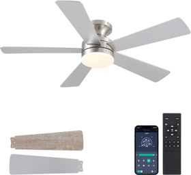 Resim Aydınlatmalı ve Uzaktan Kumandalı 116 cm Tavan Vantilatörü, APP Kontrollü 