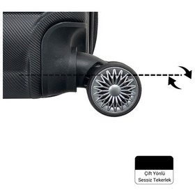 Resim Reymond Luggage Reymond Gusto Abs Körüklü Valiz, Kabin Boy Siyah 