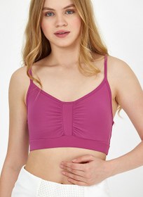 Resim Grab Gül Kurusu Kadın Kısa Sporcu Sütyeni GW-T23S045 YEN BRALETTE 