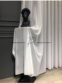 Resim Tül Perde Yeni Nesil Grek 1. Kalite Etek Kurşun Sarım Kırık Beyaz 