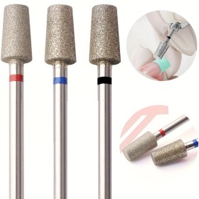 Resim 3'lü Tırnak Parlatma Uçları & Temizleme Fırça Seti - Akrilik & Jel Tırnaklar için Profesyonel Manikür & Pedikür Araçları, Kokusuz, Dayanıklı Metal Gövde & Ergonomik Sap ile, Tırnak Teknisyenleri Malzemeleri 