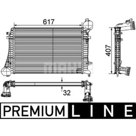 Resim BEHR MAHLE CI162000P (8ML376746-071) Intercoler Radyatoru ( Vw : Passat 2.0 Bmp ) 8Ml376746-071 3C0145803G 8ML376746071 (WM327431) 