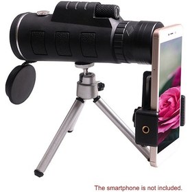 Resim Konesam 40x60 Yüksek Güçlü Monoküler Teleskop - Işık Azalma Görüş, Pusula, Telefon Tutucu Ve Tripod İle 