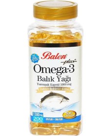 Resim Balen Plus+ Omega 3 Balık Yağı Softjel 1380 MG 200 Kapsül 
