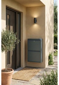 Resim Lıccıa Metal Ayakkabılık 2 Li Kilitli Model Antrasit 