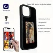Resim iPhone 13/13 Pro/13 Pro Max / 14/14 Pro / 14 Pro Max / 15/15 Pro Max (Siyah) için uygun DIY Akıllı NFC Mürekkep Cep Telefonu Kılıfı, Akıllı Fotoğraf Arka Projeksiyon Özelleştirmesi Kişiselleştirilmiş Fotoğrafların Anında Görüntülenmesi, APP İşlemi Özelleştirilmiş Ekran, Özel Görüntü Görüntüleme Akıllı Telefon Kılıfı 