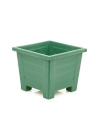 Resim Omnipazar Sy-5846 Dekoratif Plastik Kare Ayaklı Saksı 7 Lt Yeşil 6 Adet 