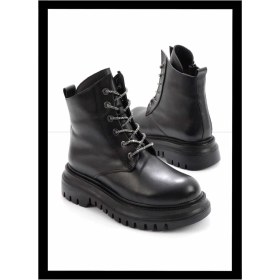 Resim Bambi Siyah Hakiki Deri Kadın Bot & Bootie K02531206903 