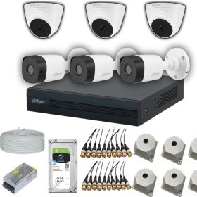 Resim Dahua 6 Kameralı FULL SET 
