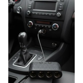 Resim sbodurhome Araçlar Için 4’lü Çakmak Çoklayıcı Type C USB ve Koruma Sistemli 