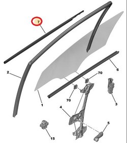 Resim PEUGEOT 301 (2012-2020) ÖN SOL CAM DIŞ FİTİLİ (İTHAL) 