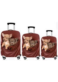 Resim Smart Travel 3lü Set Büyük Orta Kabin Boy Valiz Bavul Koruyucu Kılıfı Sevimli Köpekler 3lü Set 