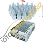 Resim A Kalite Mefsa Bijon Kapağı Sivri 19 Mm Krom 20 Li Set 
