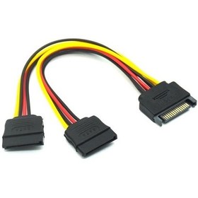 Resim 2x Sata Power Dişi To 1x Sata Power Erkek Kablo 