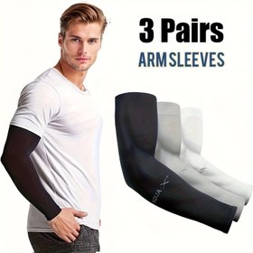 Resim 3 Çift Şık Kol Kılıfı, Unisex Yaz Kol Kılıfı, Bisiklet Sürme, Sürüş ve Balıkçılık İçin Uygun. 
