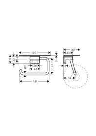 Resim Hansgrohe Addstoıs Tuvalet Kagıtlıgı Satın Sıyah 41772670 