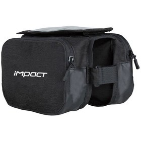 Resim Impact Kambal Telefon Bölmeli Bisiklet Kadro Üstü Çanta Siyah 