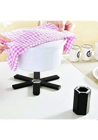 Resim 2 Adet Nihale Katlanabilir Isıya Dayanıklı Tencere Caydanlık Nihalesi Siyah 