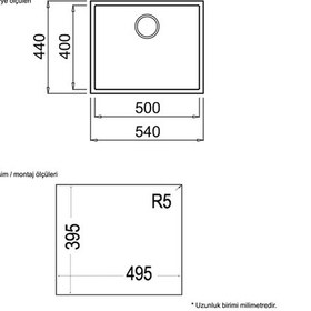 Resim Teka Square 50.40 Tg Artıc Beyaz Granit Eviye. Tezgahaltı 
