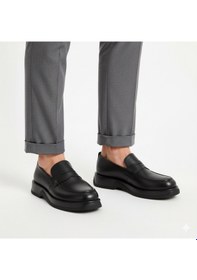 Resim Fosco 3225 Hakiki Deri Loafer Erkek Ayakkabı Siyah 