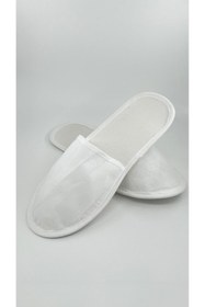 Resim sahanetekstil Tek kullanımlık otel terliği - düz lüx tela (10 çift) 