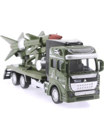 Resim Sürtmeli Die Cast Metal Füze Rampalı Askeri Kamyon 