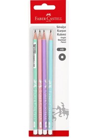Resim Faber-castell Şövalye Kurşun Kalem Seti Pastel Hb 4 Adet Çok Renkli 