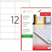 Resim Tanex Tw-2512 105X46MMx100Adet Lazer Yazıcı Etiketi 
