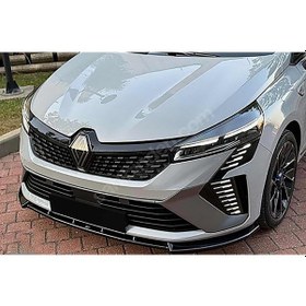 Resim Renault Clio 5.5 2024+ Ön Lip Parlak Siyah Plastik Ön Ek Karlık 