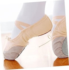 Resim GALPADA 1 Çift Çocuk Bale Ayakkabıları Tek Bale Çocuklar Bale Ayakkabıları Bayanlar Düz Ayakkabı Rahat Dans Ayakkabıları Çocuklar Için Terlikler Kedi Pençesi Ayakkabı Polyester Kız Özlemek 