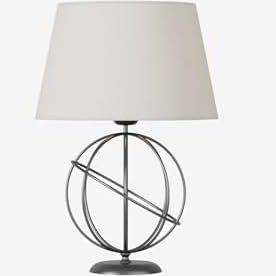 Resim ASTRA Siyah Modern Abajur Masa Lambası | Gezegen Formlu Dekoratif Aydınlatma Tasarımı Siyah KASA KREM ŞAPKA Tek Ebat 