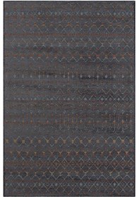 Resim Lenda Ld003a Antrasit Kilim Renkli Detaylı Ince Antialerjik Kaymaz Taban Makinada Yıkanabilir Salon-102 Antrasit 