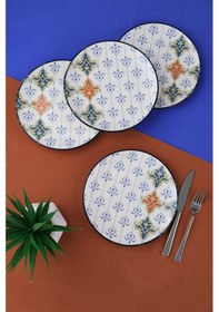 Resim Tabak Evi Porselen Audrey Pasta Takımı 20cm 4 Kişilik 4 Parça Tvl4ptprs1211 Çok Renkli 