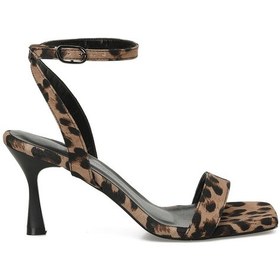 Resim Butigo 25s-006 5fx Leopar Kadın Topuklu Sandalet 000000000102043213 Kahverengi 