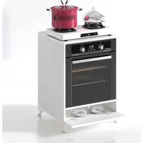 Resim Kenzlife ankastre modülü kabini krom byz fırın ocak dolabı kapaklı ayaklı sabit tabla 