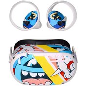 Resim Qısyker Oculus Quest 2 Vr Gözlük Karikatür Pvc Koruyucu Çıkartmalar Dekorasyon Çıkartması - Q2a001 