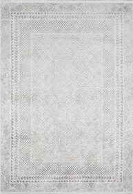 Resim Cagliari Gri Geometrik Pamuk Makine Halısı 160x230 